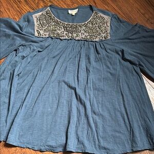 Anthro Beaded Embellished Top